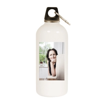 Fiona Shaw White Water Bottle With Carabiner