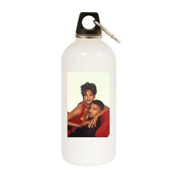 Halle Berry White Water Bottle With Carabiner