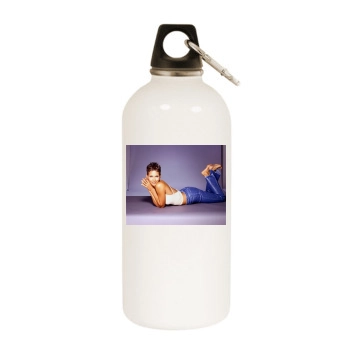 Halle Berry White Water Bottle With Carabiner