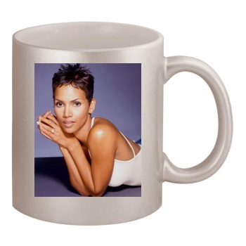 Halle Berry 11oz Metallic Silver Mug