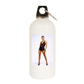 Halle Berry White Water Bottle With Carabiner