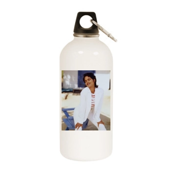 Halle Berry White Water Bottle With Carabiner