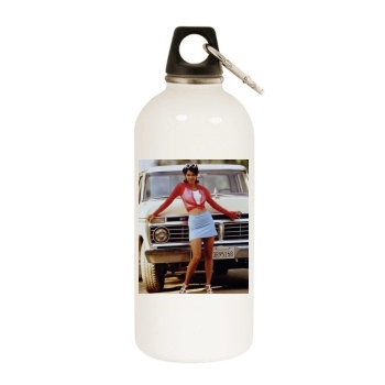 Halle Berry White Water Bottle With Carabiner