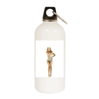 Hayden Panettiere White Water Bottle With Carabiner