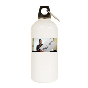 Hayden Panettiere White Water Bottle With Carabiner