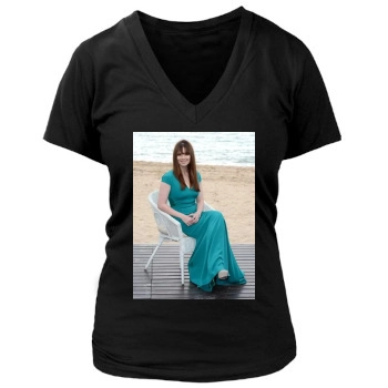 Hayley Atwell Women's Deep V-Neck TShirt