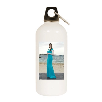 Hayley Atwell White Water Bottle With Carabiner