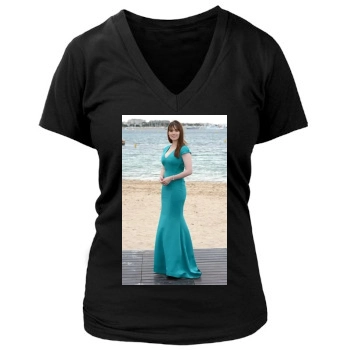 Hayley Atwell Women's Deep V-Neck TShirt