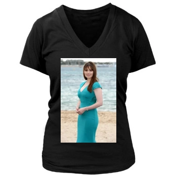 Hayley Atwell Women's Deep V-Neck TShirt