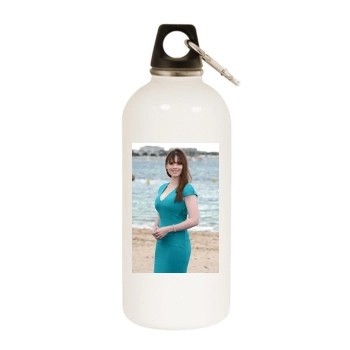 Hayley Atwell White Water Bottle With Carabiner