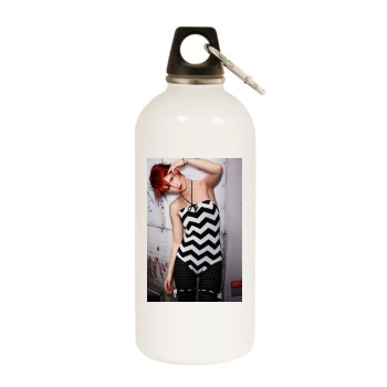 Hayley Williams White Water Bottle With Carabiner