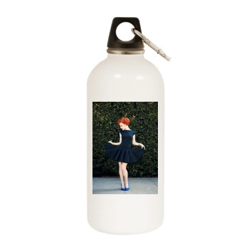 Hayley Williams White Water Bottle With Carabiner