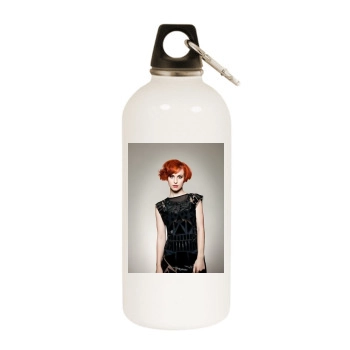 Hayley Williams White Water Bottle With Carabiner