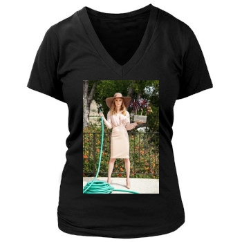 Heather Graham Women's Deep V-Neck TShirt