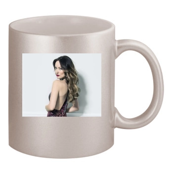 Olivia Wilde 11oz Metallic Silver Mug