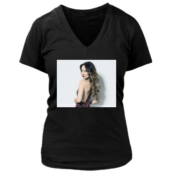 Olivia Wilde Women's Deep V-Neck TShirt