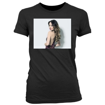 Olivia Wilde Women's Junior Cut Crewneck T-Shirt