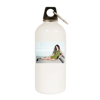 Olivia Wilde White Water Bottle With Carabiner