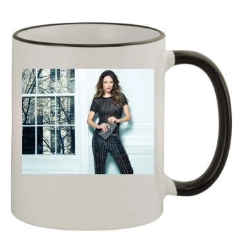 Olivia Wilde 11oz Colored Rim & Handle Mug