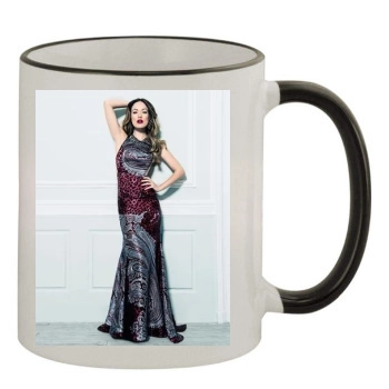 Olivia Wilde 11oz Colored Rim & Handle Mug