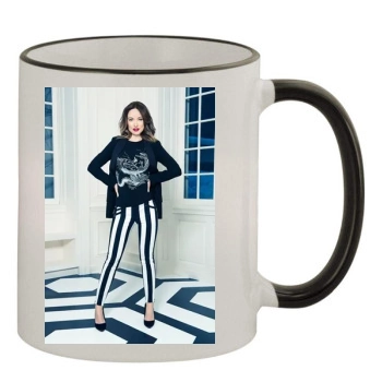 Olivia Wilde 11oz Colored Rim & Handle Mug