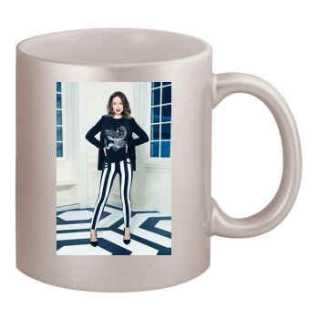 Olivia Wilde 11oz Metallic Silver Mug