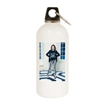 Olivia Wilde White Water Bottle With Carabiner