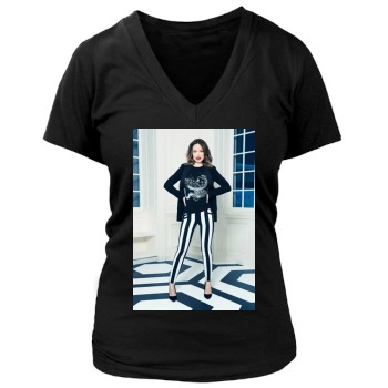 Olivia Wilde Women's Deep V-Neck TShirt