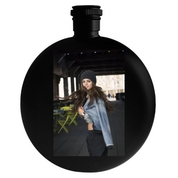 Selena Gomez Round Flask