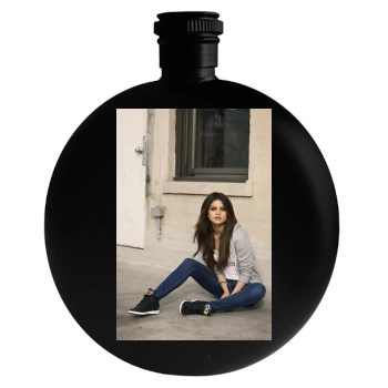 Selena Gomez Round Flask