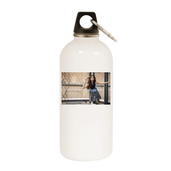 Selena Gomez White Water Bottle With Carabiner