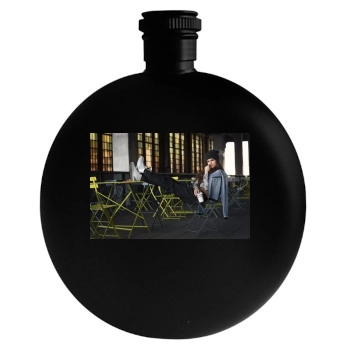 Selena Gomez Round Flask