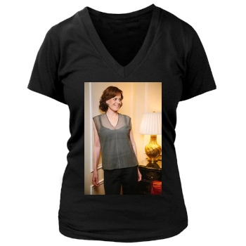 Sigourney Weaver Women's Deep V-Neck TShirt