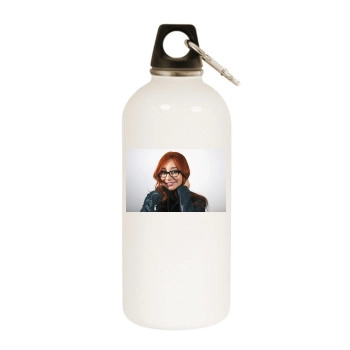 Tori Amos White Water Bottle With Carabiner