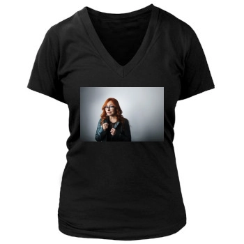 Tori Amos Women's Deep V-Neck TShirt