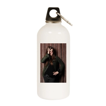 Haim White Water Bottle With Carabiner