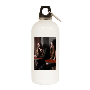 Haim White Water Bottle With Carabiner