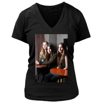 Haim Women's Deep V-Neck TShirt