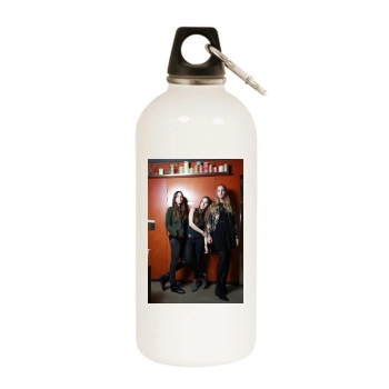 Haim White Water Bottle With Carabiner