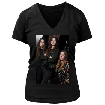 Haim Women's Deep V-Neck TShirt