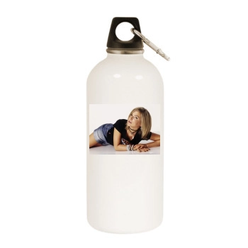 Jeanette Biedermann White Water Bottle With Carabiner