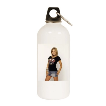 Jeanette Biedermann White Water Bottle With Carabiner