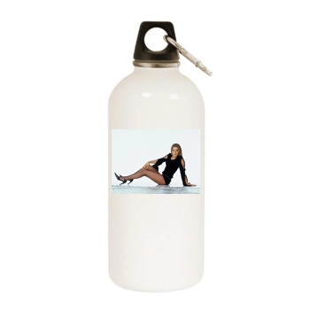 Jeanette Biedermann White Water Bottle With Carabiner