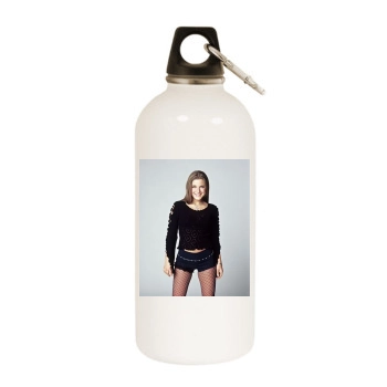 Jeanette Biedermann White Water Bottle With Carabiner