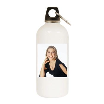 Jeanette Biedermann White Water Bottle With Carabiner