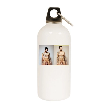 Adam Levine White Water Bottle With Carabiner