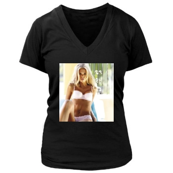 Alessandra Ambrosio Women's Deep V-Neck TShirt