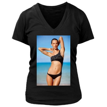 Alessandra Ambrosio Women's Deep V-Neck TShirt