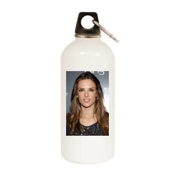 Alessandra Ambrosio White Water Bottle With Carabiner