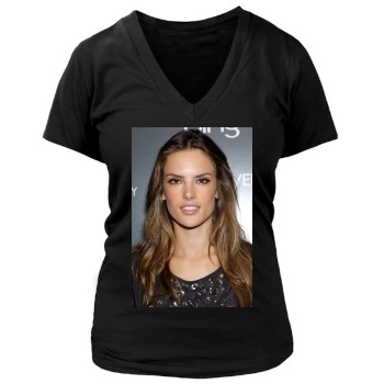 Alessandra Ambrosio Women's Deep V-Neck TShirt